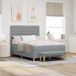 Maison Exclusive - Lit boxspring avec coussins, gris clair, 200 x 140 cm, rembourré