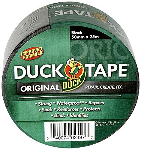 Duck Tape Originele Zwart - 50mm x 25m - Zelfklevende Doek Reparatie Tape