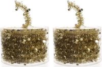 Decoris Kaemingk B.V. Kerstslinger - 700 cm - Sterren kerstslinger - Goudkleurig