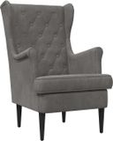 vidaXL Fauteuil Donkergrijs Fluweel
