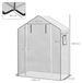Housse de remplacement pour serre - Film plastique - Protection UV - Porte roulante - Fenêtres latérales - Blanc