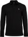 Armani Exchange Long Sleeve Polo with Button Fastening and Round Neck - Black Polo