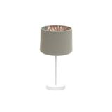 Zarivy Kleine tafellamp, 1 x E14, wit met taupe