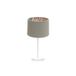 Zarivy Kleine tafellamp, 1 x E14, wit met taupe