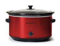 Elite Gourmet MST-900RXT XL Jumbo mijoté électrique en céramique avec température réglable pour entrées, sauces, ragoûts et sauces, couvercle en verre et casserole, lavable au lave-vaisselle, 8 litres