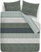Riviera Maison Rivièra Maison Tailor dekbedovertrek - Lits-Jumeaux XL - 260 x 200/220 cm - Blauw Groen