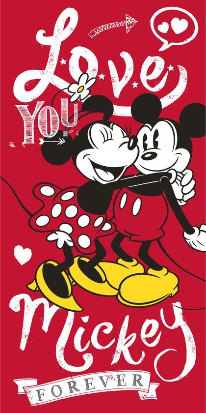 Disney Minnie & Mickey Mouse Disney Minnie Mouse Strandlaken Forever - 70 x 140 cm - Katoen