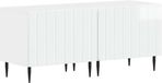 vidaXL Meuble TV Laqué Blanc Bois d'ingénierie