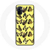 Maniacase Etui voor Oppo A53 Vlinders Gele Achtergrond