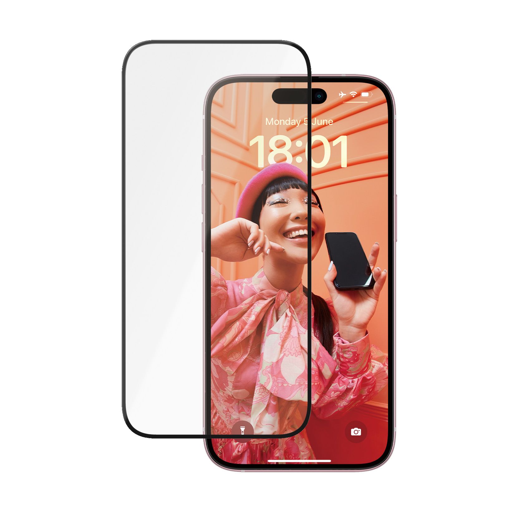 PanzerGlass Ceramic Screen Protector for iPhone 15 - Ultra-Wide Fit