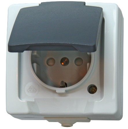 Kopp 107856005 Wandcontactdoos grijs