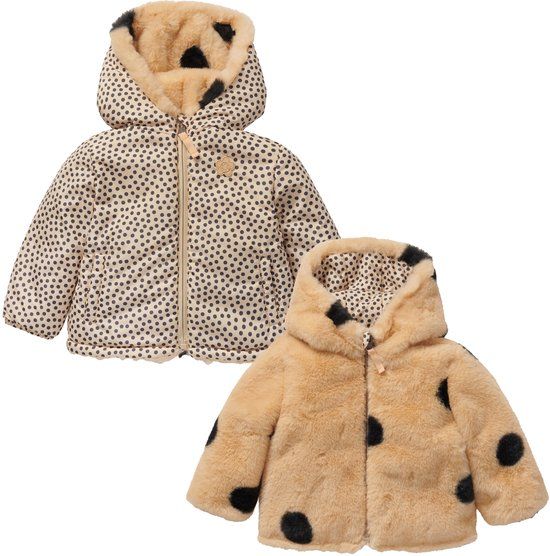Noppies Baby Noppies Jas Metairie - Reversible Baby Maat 74 - Wheat - Winterjas - Maat 74