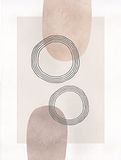 Komar Wandfoto - Line Art Circles - Afmetingen: 30 x 40 cm