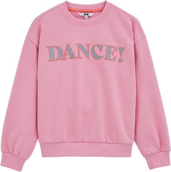 WE Fashion Meisjes oversized sweater met embroideries - Roze - Maat 146/152