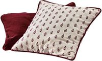 LOBERON Kussenhoes set van 2 Eilira donkerrood/beige 60x40 cm Katoen