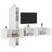 Maison Exclusive - Mur de salon, 5 pièces, blanc, composite bois