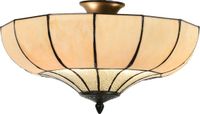 Lumilamp Plafondlamp Tiffany Ø 46x25 cm Beige Metaal