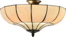 Lumilamp Plafondlamp Tiffany Ø 46x25 cm Beige Metaal