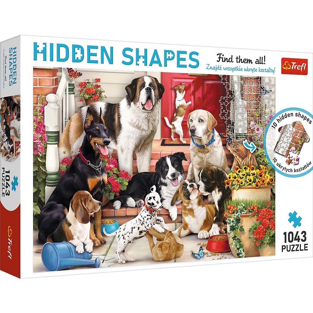 Trefl 1000 Hidden Shapes - Doggy Fun Jigsaw Puzzle