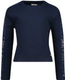 Vingino Jaisi Meisjes T-shirt Lange Mouw Ronde Hals Katoen Donkerblauw Maat 176