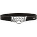 Hunter Halssnoer met ketting Aalborg, L-XL | Koeienleer met ketting, trekstop, soepel en duurzaam, Made in Germany, kleur: zwart, maat: L-XL