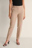 NA-KD Fitted Suit Dames Broek - Beige - EU 38