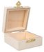 Rayher Houten kistje, 7,5 x 7,5 x 4 cm, houten kist met deksel en kliksluiting, FSC-gecertificeerd, opbergdoos om te beschilderen, 64508505, naturel