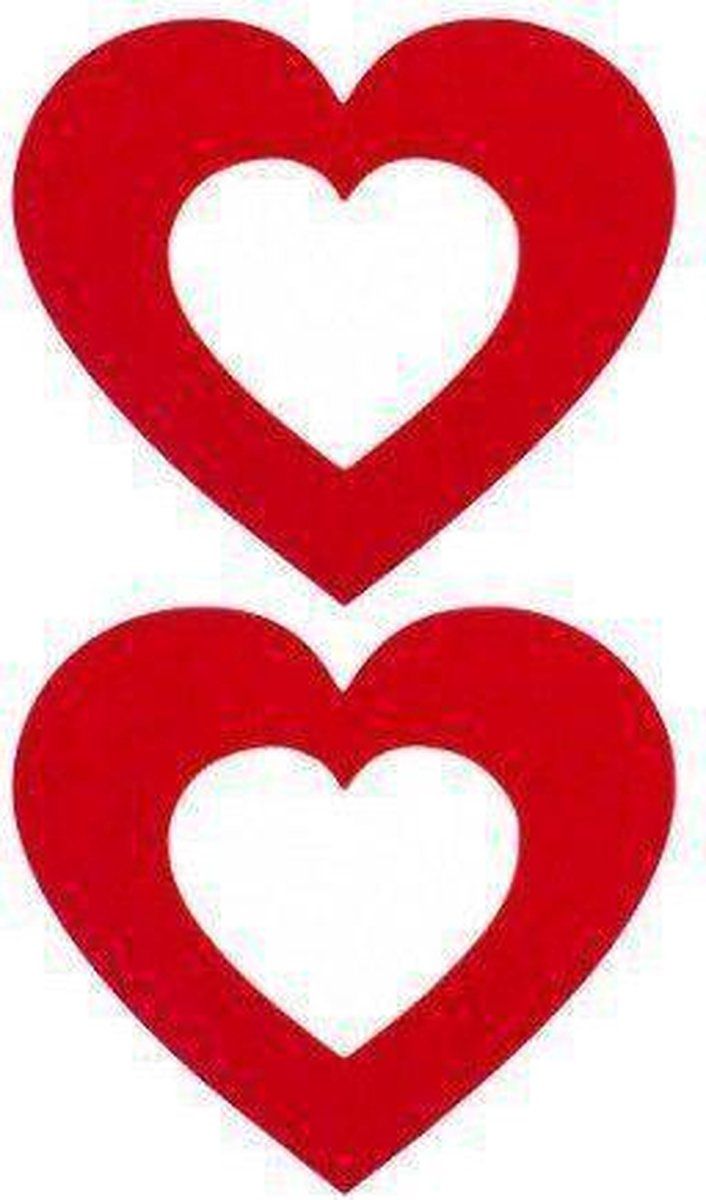 Ouch! Nipple Sticker Red - 8714273062796