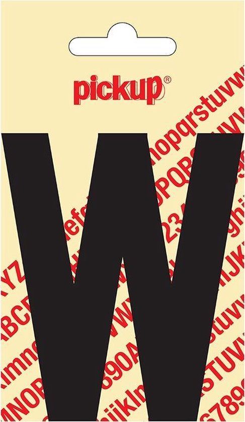 Pickup Plakletter Nobel 90 mm zwart W