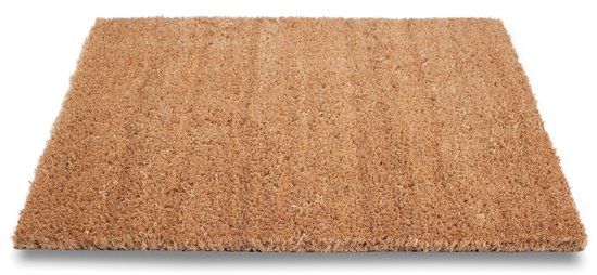 Merkloos Sorx Bruine deurmatten/buitenmatten pvc/kokos 50 x 80 cm - droogloopmatten/vloermatten
