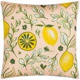 furn. Citronello Bedrukt Outdoor Kussenhoes - Perzik - 45x45cm