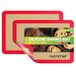 NutriChef Siliconen Bakmatten- Set van 2 – Herbruikbare Antislip Deegmat voor Half Bakvormen (42x29.5CM) – Ovenbestendig tot 250°C – Vaatwasser- en Vriezerbestendig (Rood)