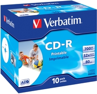 Verbatim CD-R AZO Wide Inkjet Printable