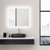 LED Talos Sun LED Badkamerspiegel 80 x 70 cm - Licht Frame - 4200K - Digitale Klok