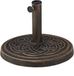 Merkloos Relaxdays Parasolvoet Rond Zwart/Goud Kunststof/Staal 45 cm