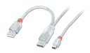 Lindy 31785 USB-kabel 2 m USB A Mini-USB B Grijs