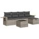 Prolenta Maison Exclusive - Ensemble de salon de jardin 6 pièces avec coussins, gris clair, rotin synthétique