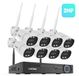 StarTech Draadloos beveiligingssysteem met CCTV-camera's - WiFi-camerasysteem - 8 camera's - 3 MP - 8-kanaals NVR (zonder harde schijf) - 2,4 GHz WiFi - Twee-weg audio - Geschikt voor buitengebruik