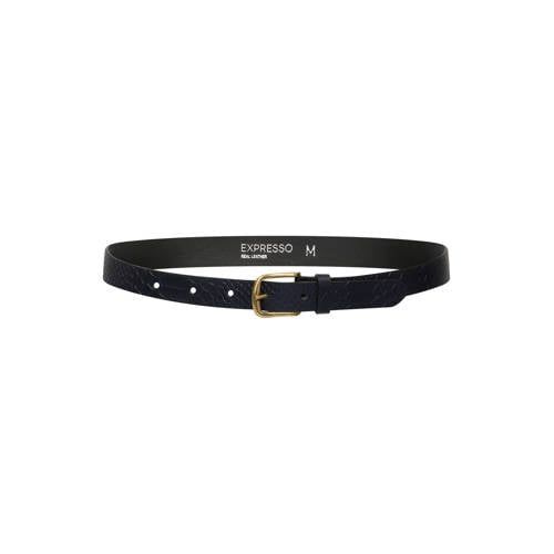 Expresso leren riem donkerblauw