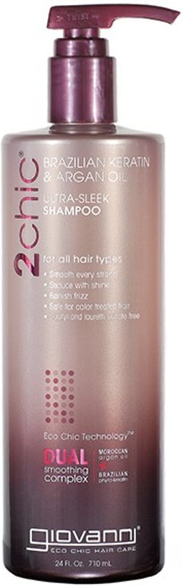 Giovanni Cosmetics 2chic - Ultra-Sleek Shampoo with Brazilian Keratin & Argan Oil 710 ml