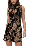 Desigual Jurk beige / groen / zalm roze / zwart