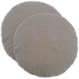 vidaXL - Taie d'oreiller - 2 pcs - HEERLEN - Gris clair - Ø 40 cm - Bouclé
