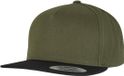 Flexfit Classic 5 Panel Snapback Pet Olijfgroen/Zwart