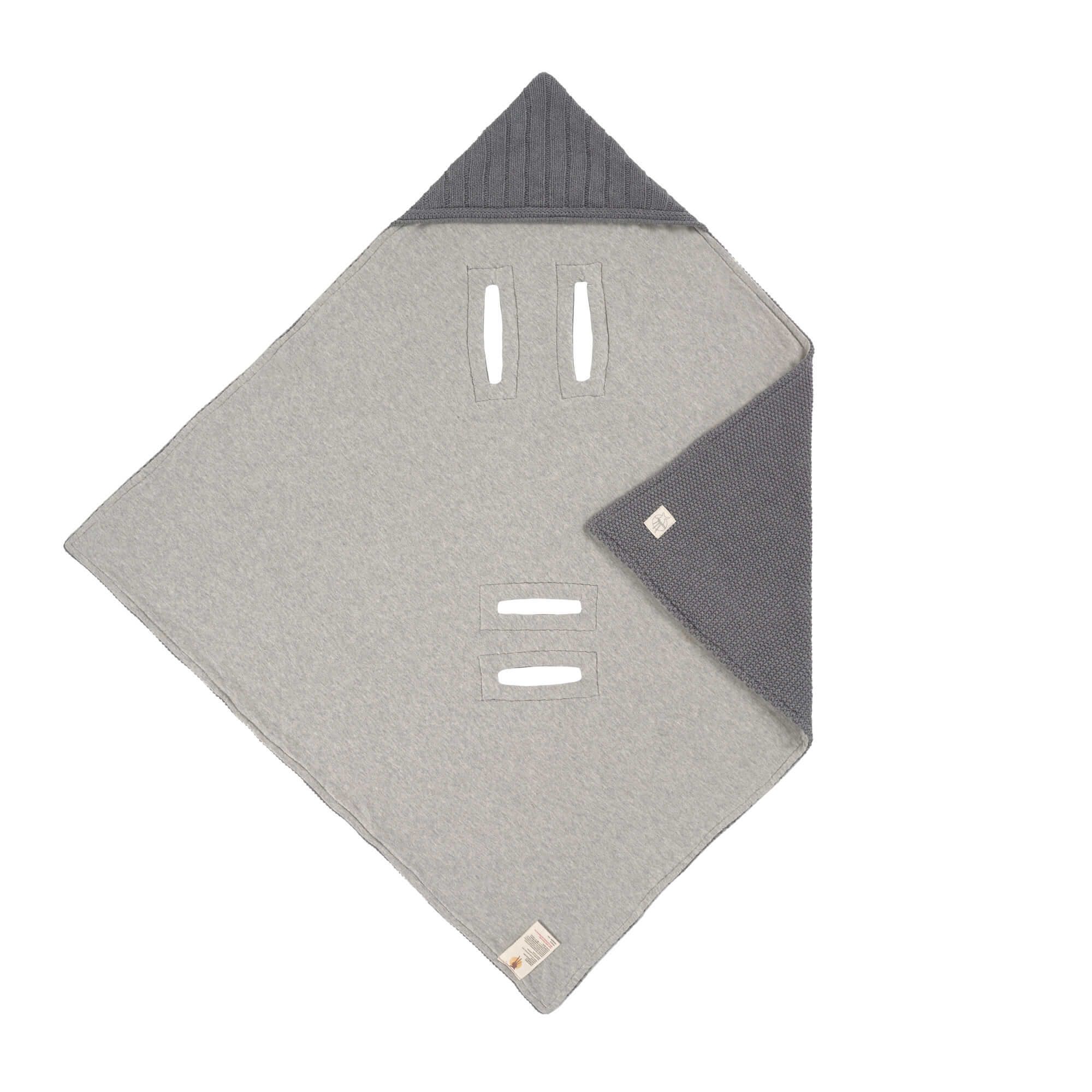 Lässig Wikkeldeken Voor Autostoel Knitted Blanket Antraciet - Grijs