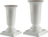 Form Plastic Grafvazen kunststof - set van 2x - wit - H27 en 34 cm