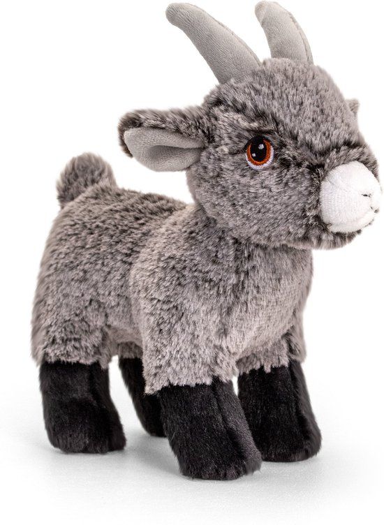 Keel Toys Pluche Knuffel Geitje - 20 cm - Grijs - Boerderij Dieren