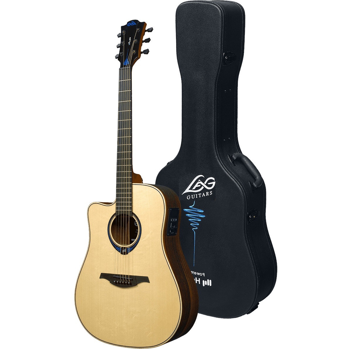 LAG Guitars Tramontane HyVibe 30 TLHV30DCE Glossy E/A westerngitaar met ingebouwd multi-effect en bluetooth