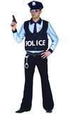 Ciao 16143.L Politie Kostuum Volwassene Man Zwart Wit L
