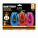 Bostitch Office Twist-N-Sharp Handmatige puntenslijper, dubbel gat, 3-pack, blauw, oranje, roze, (PS2-ASST-3PK)