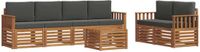 vidaXL - Acacia Hout Loungeset - 6 Zitplaatsen - Natuurlijk en Antraciet